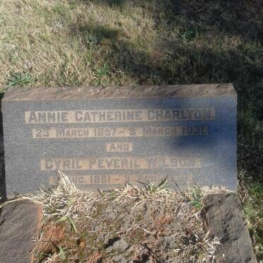 CHARLTON Annie Catherine 1857-1931 :: WILSON Cyril Peveril 1891-19??