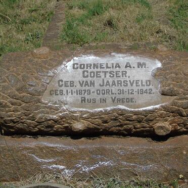 COETSER Cornelia A.M. nee VAN JAARSVELD 1879-1942