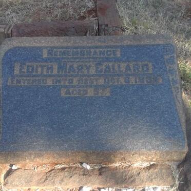 CALLARD Edith Mary -193?