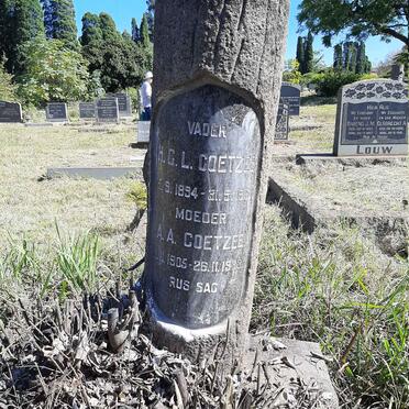 COETZEE H.G.L. 1894-1961 &amp; A.A. 1905-?