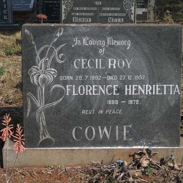 COWIE Cecil Roy 1882-1957 &amp; Florence Henrietta 1889-1972