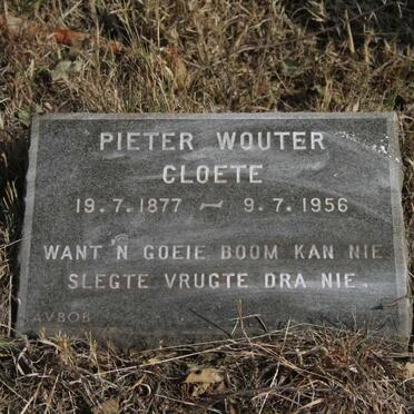 CLOETE Pieter Wouter 1877-1956
