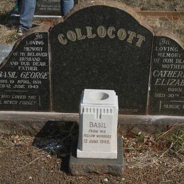 COLLOCOTT Basil George 1891-1949 &amp; Catherine Elizabeth 1897-1963