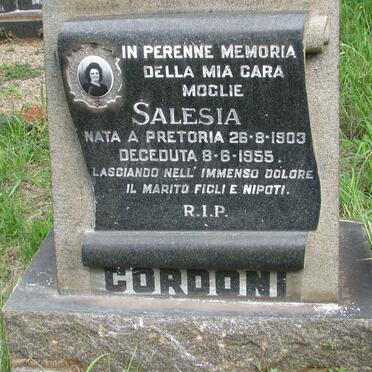 CORDONI Salesia 1903-1955
