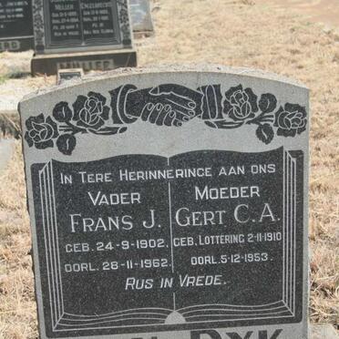 DYK Frans J., van 1902-1962 & Gert C.A. LOTTERING 1910-1953