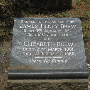 DREW James Henry 1857-1945 & Elizabeth 1861-1950