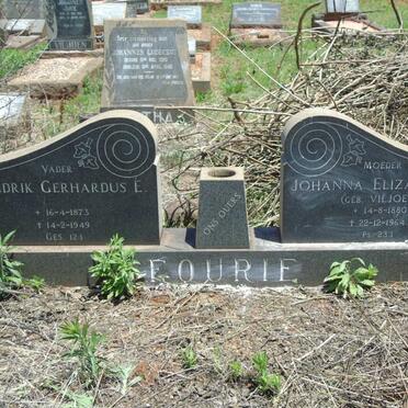 FOURIE Hendrik Gerhardus E. 1873-1949 & Johanna Elizabeth P. VILJOEN 1880-1964