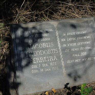 FERREIRA Jacobus Theodorus 1875-1950