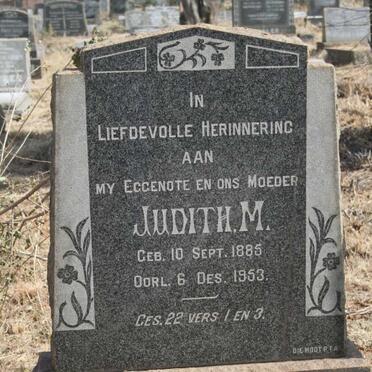 FOURIE Judith M. 1885-1953