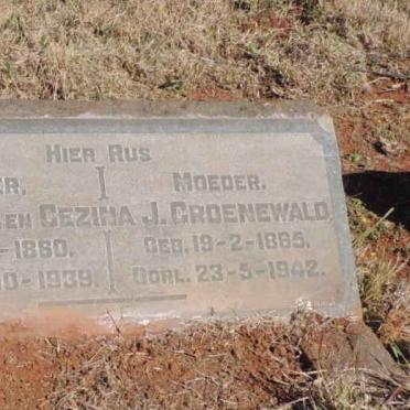 GROENEWALD Petrus J. 1860-1939 &amp; Gezina J. 1865-1942