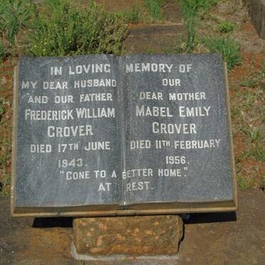 GROVER Frederick William -1943 & Mabel Emily -1956