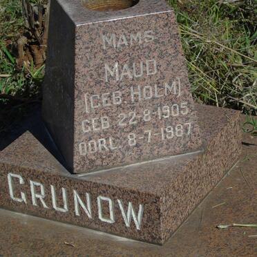 GRUNOW Maud nee HOLM 1905-1987