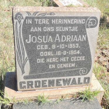 GROENEWALD Josua Adriaan 1953-1954