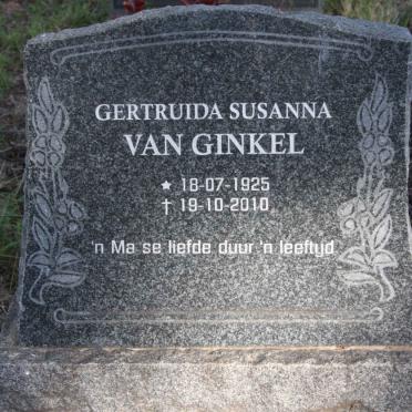 GINKEL Gertruida Susanna, van 1925-2010