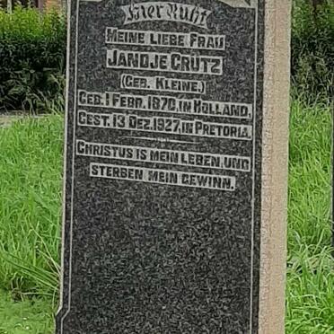 GRÜTZ Jantje nee KLEINE 1870-1927
