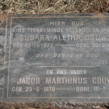 GOUWS Jacob Marthinus 1870-1962 & Susara Aletha 1872-1945