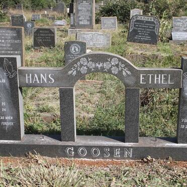 GOOSEN Hans 1908-1989 & Ethel 1914-1994