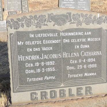 GROBLER Hendrik Jacobus 1892-1955 & Helena Catharina 1894-1986
