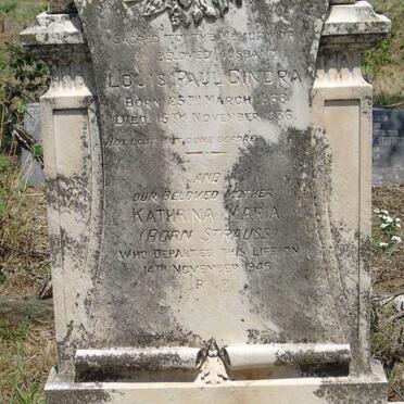 GINDRA Louis Paul 1868-1936 & Kathrina Maria STRAUSS -1945