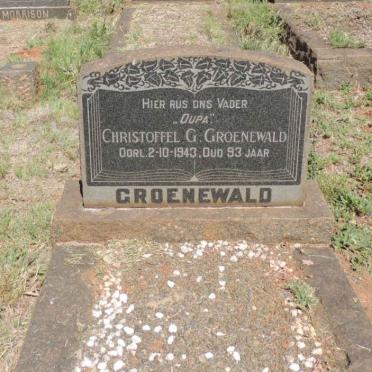 GROENEWALD Christoffel G. -1943