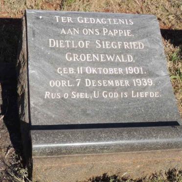 GROENEWALD Dietlof Siegfried 1901-1939