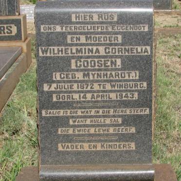 GOOSEN Wilhelmina Cornelia nee MYNHARDT 1872-1943
