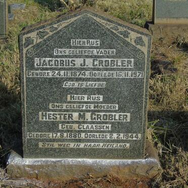 GROBLER Jacobus J. 1874-1971 & Hester M. CLAASSEN 1880-1944