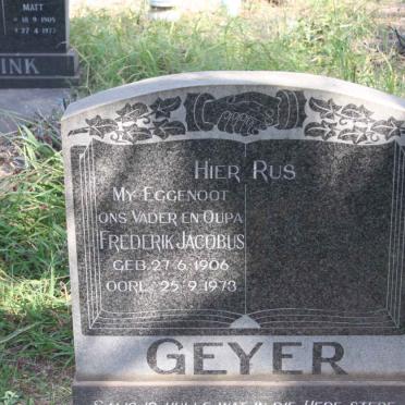 GEYER Frederik Jacobus 1906-1973