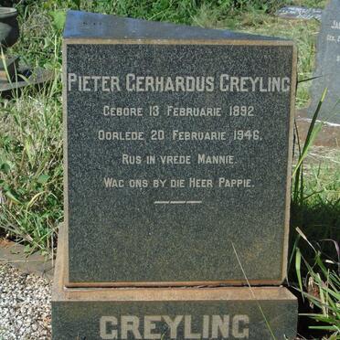 GREYLING Pieter Gerhardus 1892-1946