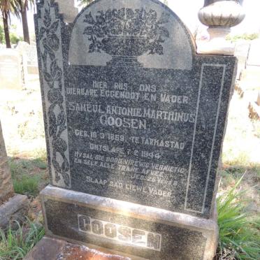 GOOSEN Samuel Antonie Marthinus 1859-1944