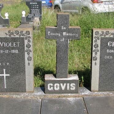 GOVIS Griniels 1916-1986 &amp; Anne Violet 1910-