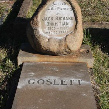 GOSLETT Jack Richard Christian 1905-1960