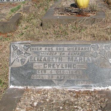 GREYLING Elizabeth Maria 1845-194?