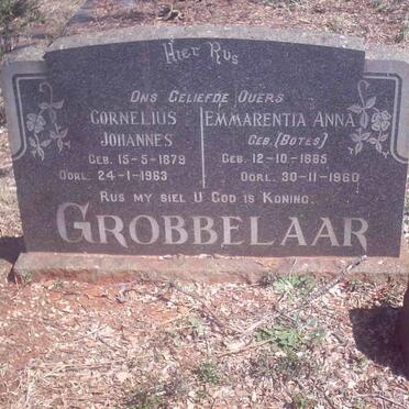 GROBBELAAR Cornelius Johannes 1879-1963 &amp; Emmarentia Anna BOTES 1885-1960