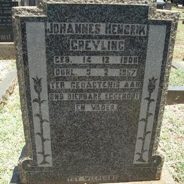 GREYLING Johannes Hendrik 1906-1957