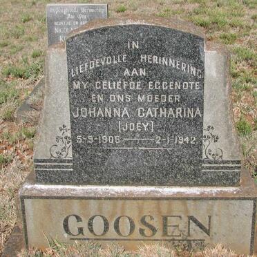 GOOSEN Johanna Catharina 1905-1942