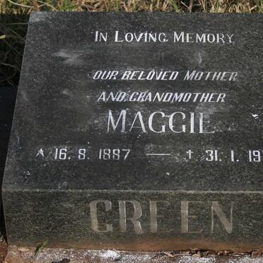 GREEN Maggie 1887-1972