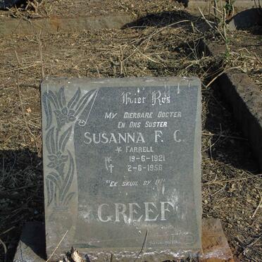 GREEF Susanna F.C. nee FARRELL 1921-1956