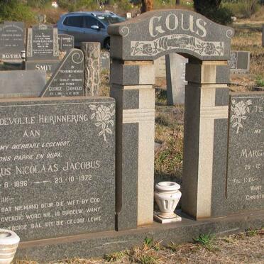 GOUS Petrus Nicolaas Jacobus 1896-1972 &amp; Margaretha Johanna 1899-1961