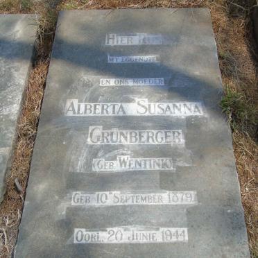 GRUNBERGER Edmund Adolf 1881-1950 &amp; Alberta Susanna WENTINK 1879-1944