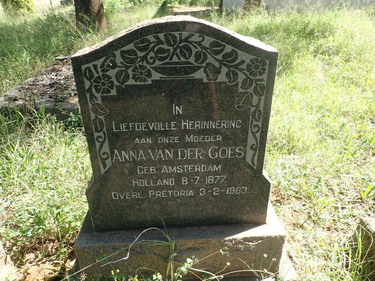 GOES Christiaan Evert, van der 1875-1953 &amp; Anna 1877-1963