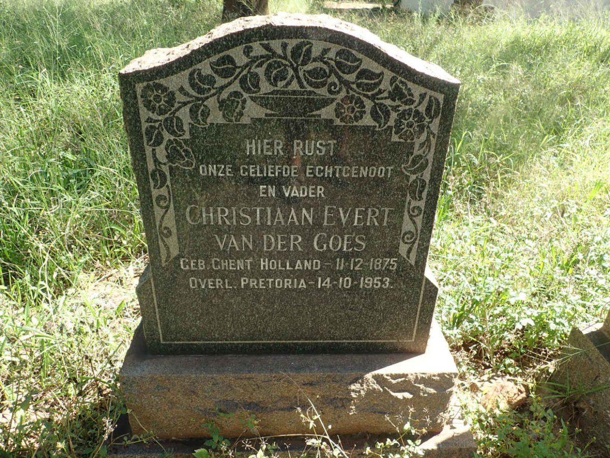 GOES Christiaan Evert, van der 1875-1953 &amp; Anna 1877-1963