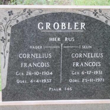 GROBLER Cornelius Francois 1904-1937 :: GROBLER Cornelius Francois 1931-1971