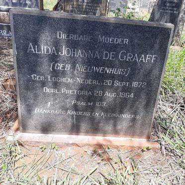 GRAAFF Alida Johanna, de nee NIEUWENHUIS 1872-1964