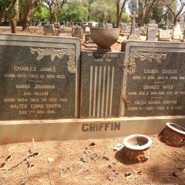 GRIFFIN Charles James 1873-1933 :: GRIFFIN Maria Johanna nee ALLEN 1854-1922 :: GRIFFIN Walter Edwin -1948