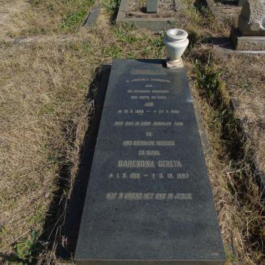 GROBLER Jan 1908-1970 &amp; Barendina Gereta 1912-1997