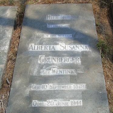 GRUNBERGER Alberta Susanna nee WENTINK 1879-1944