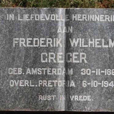 GREGER Frederik Wilhelm 1864-1946