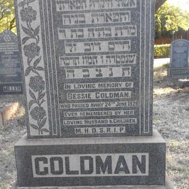 GOLDMAN Bessie -1928