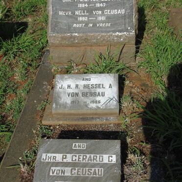 GEUSAU P.G.C., von 1884-1947 & Nell 1892-1961 :: VON GEUSAU Hessel A. 1917-1986 :: VON GEUSAU P. Gerard C. 1922-1965